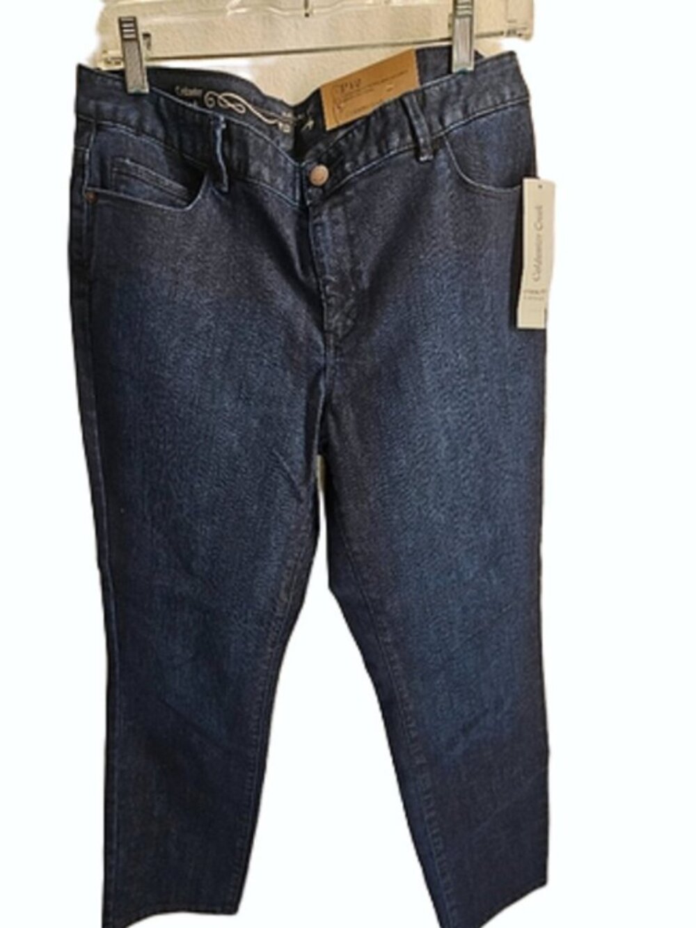 Coldwater Creek Navy Denim Natural Fit Jeans Size P12  NWTS